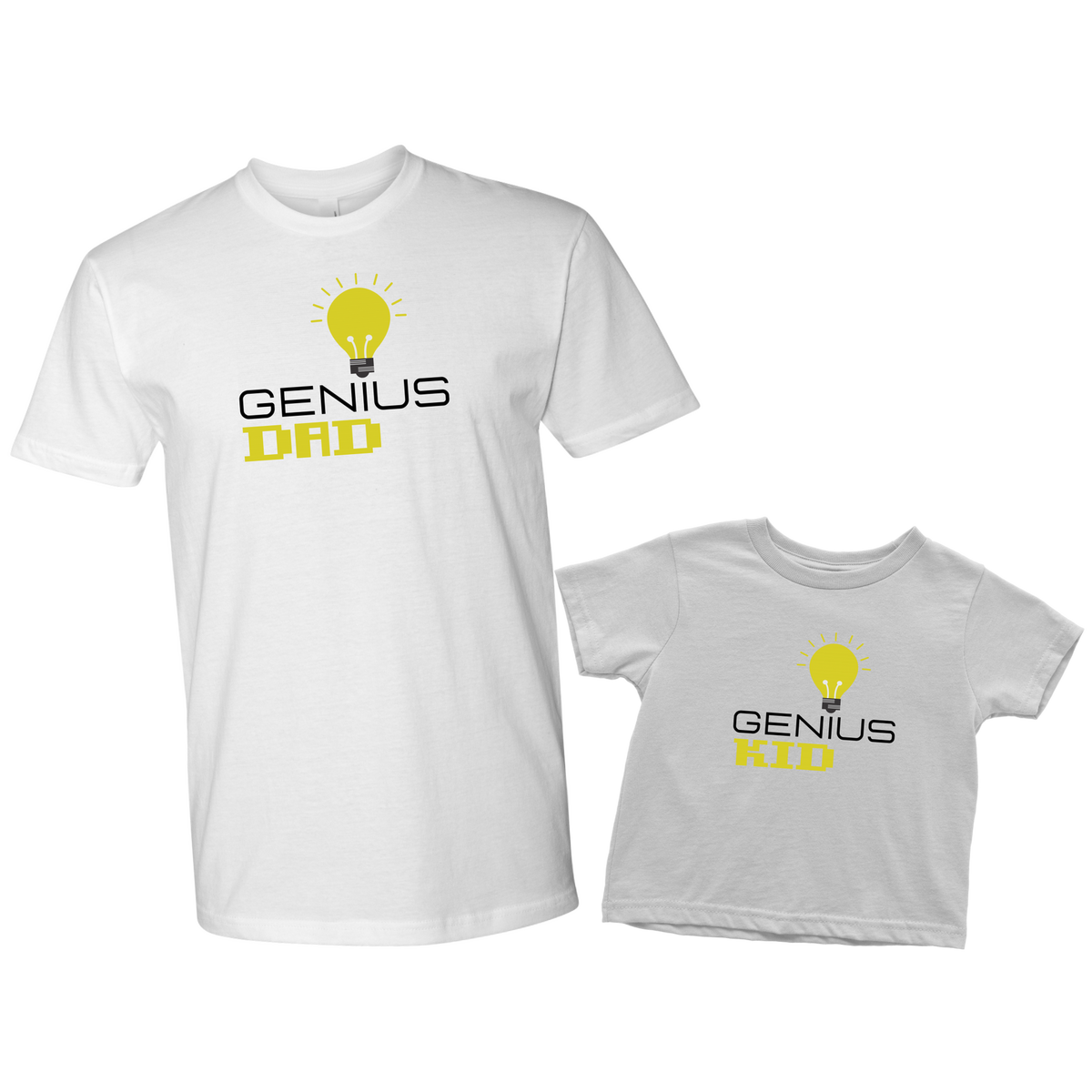 Genius Daddy & Kid Shirt Set Combo