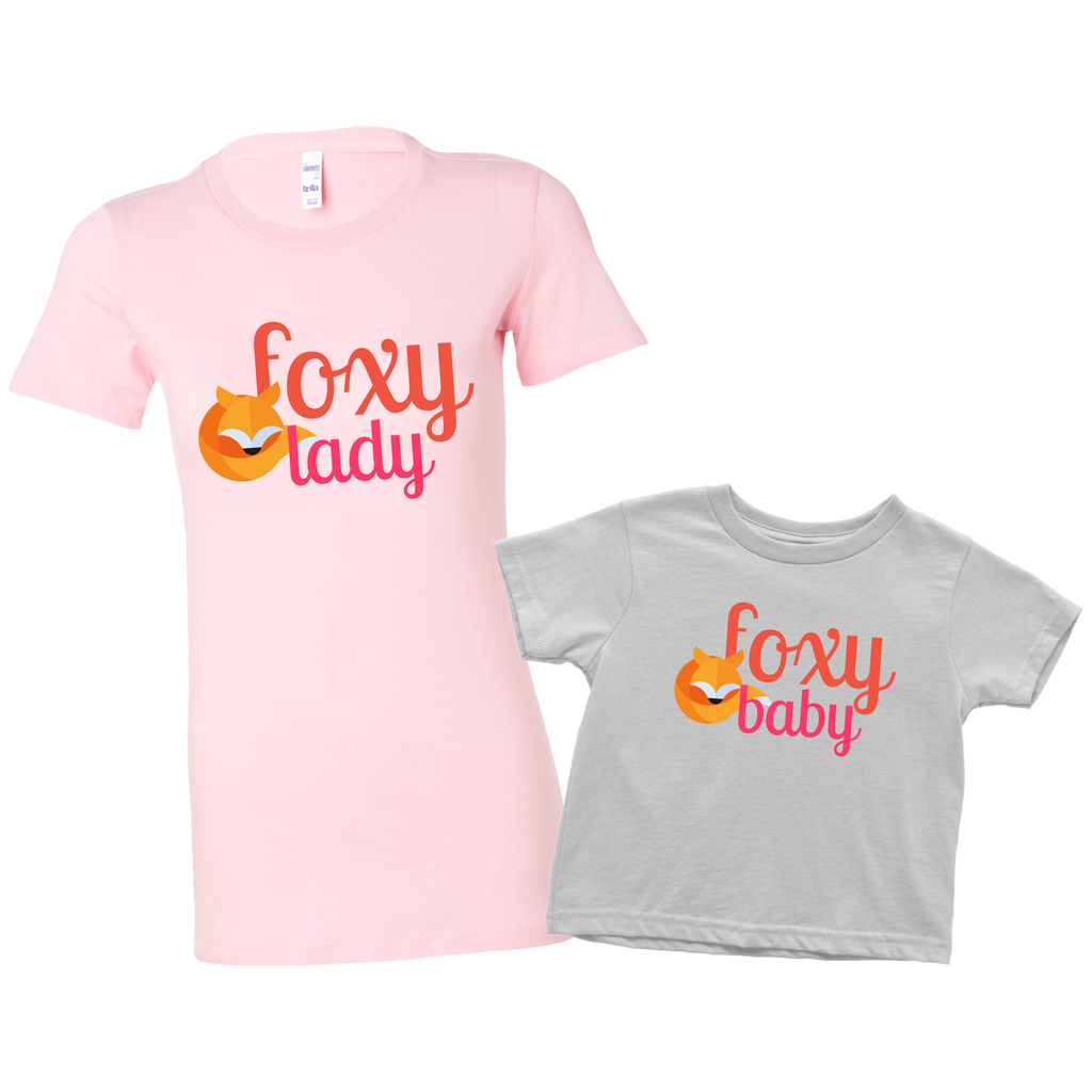 Foxy Lady and Foxy Baby Mommy & Me Shirt Set Combo