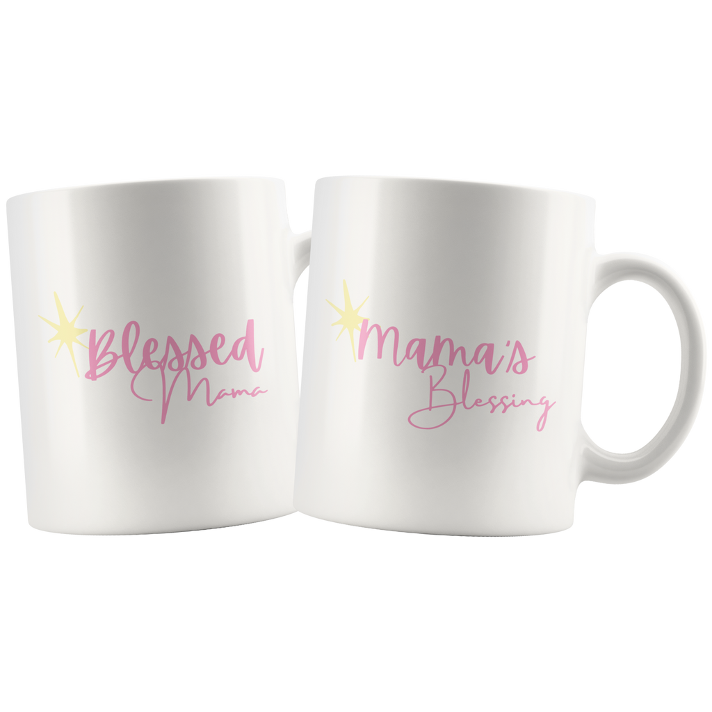 Mama's Blessing and Blessed Mama Cute Mug Combo