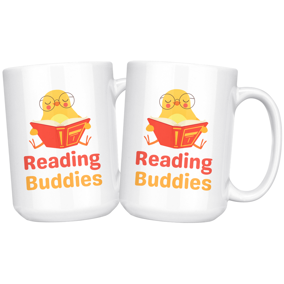 Reading Buddies Cute Bird Mug Set