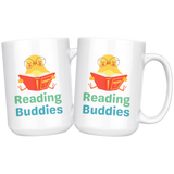 Load image into Gallery viewer, Reading Buddies Cute Bird Green Mug Set