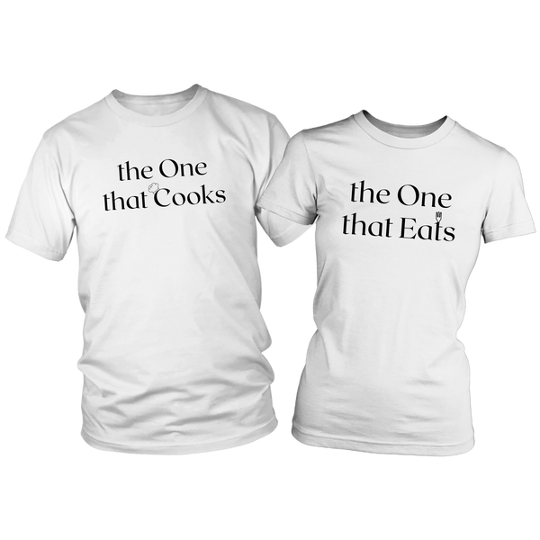 The Joy of Cooking & Eating Couple Shirt Set Combo #2