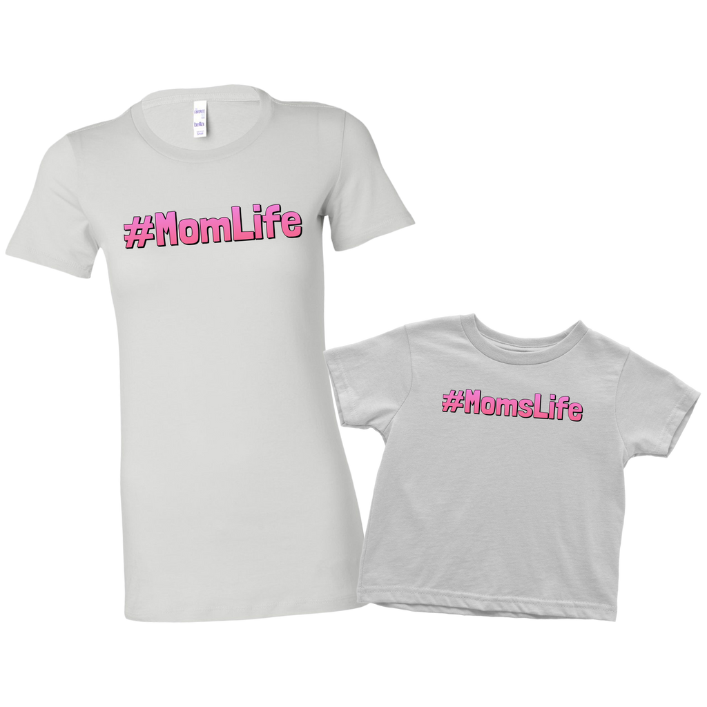 #MomLife #Momslife Hashtag Mommy & Me Shirt Set Combo