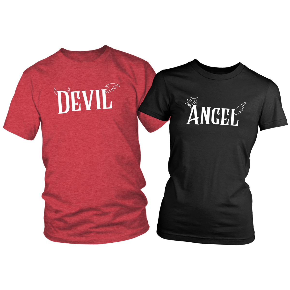 Angel & Devil Couple T-Shirt Set Combo