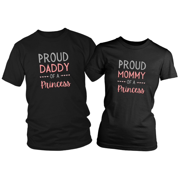 Proud Parents of a Princess Shirt Set Combo