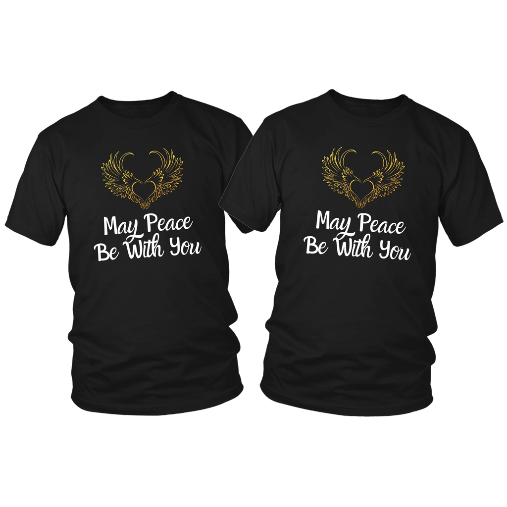 May Peace Be With You Golden Wings T-Shirt Set