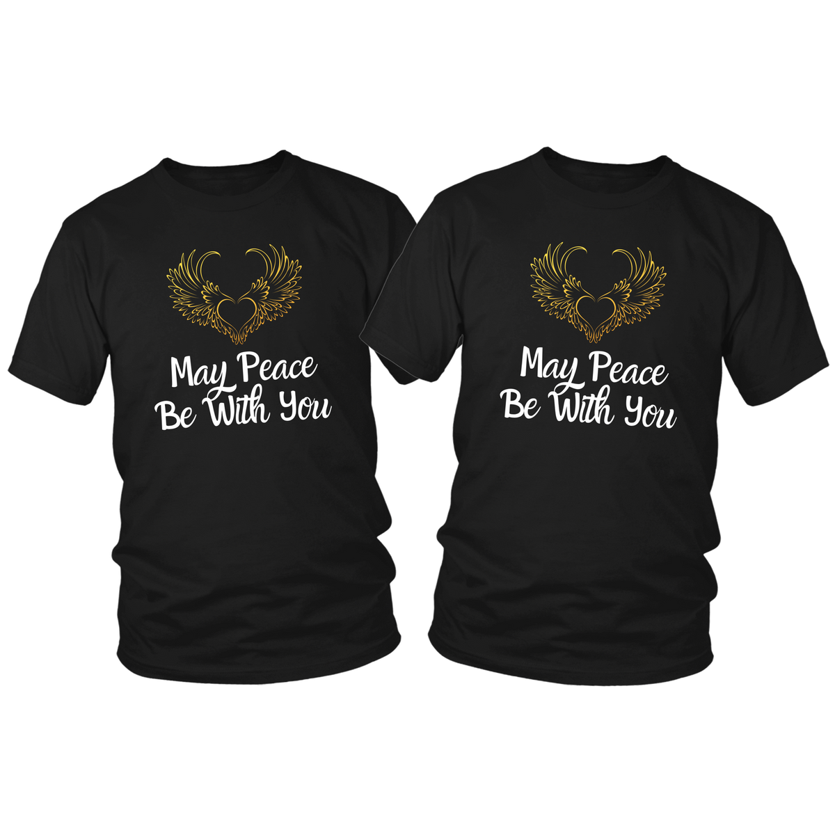 May Peace Be With You Golden Wings T-Shirt Set