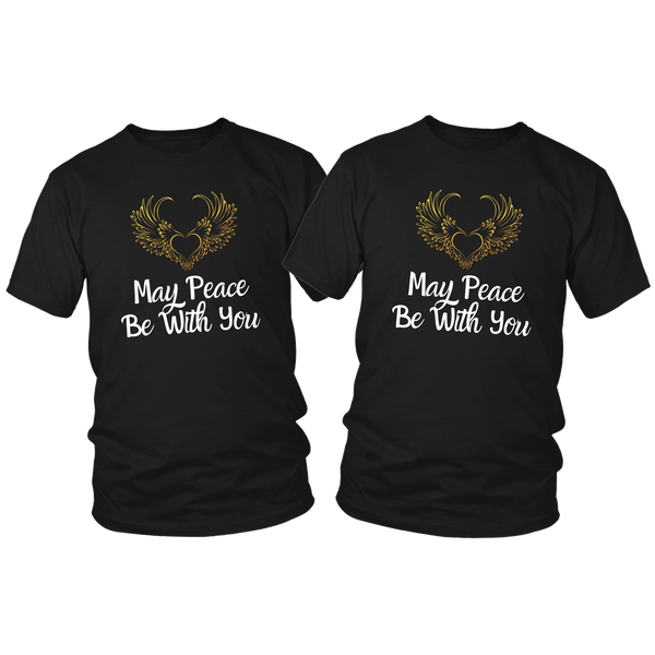 May Peace Be With You Golden Wings T-Shirt Set
