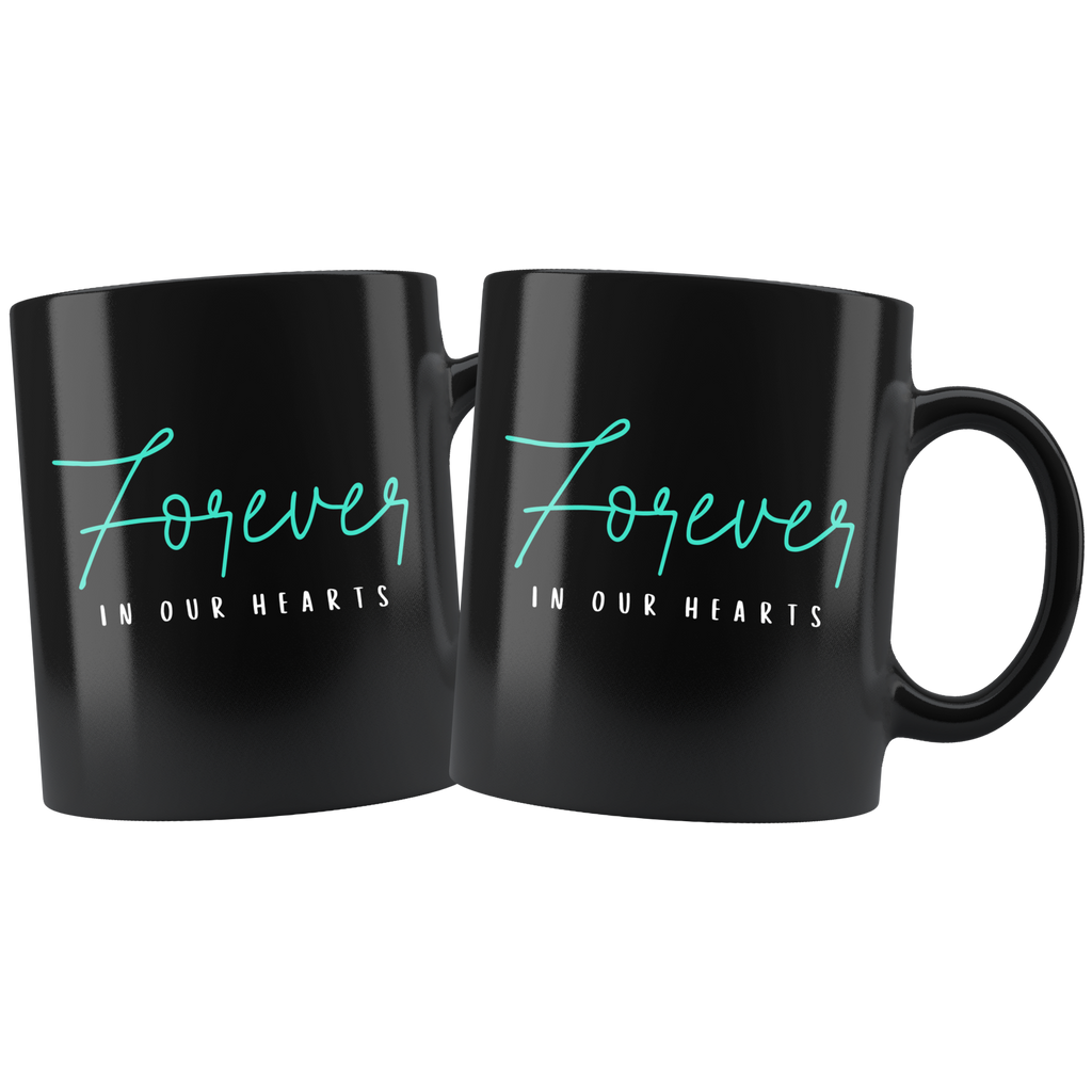 Forever In Our Hearts Black Mug Set