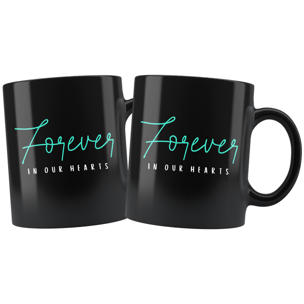 Forever In Our Hearts Black Mug Set