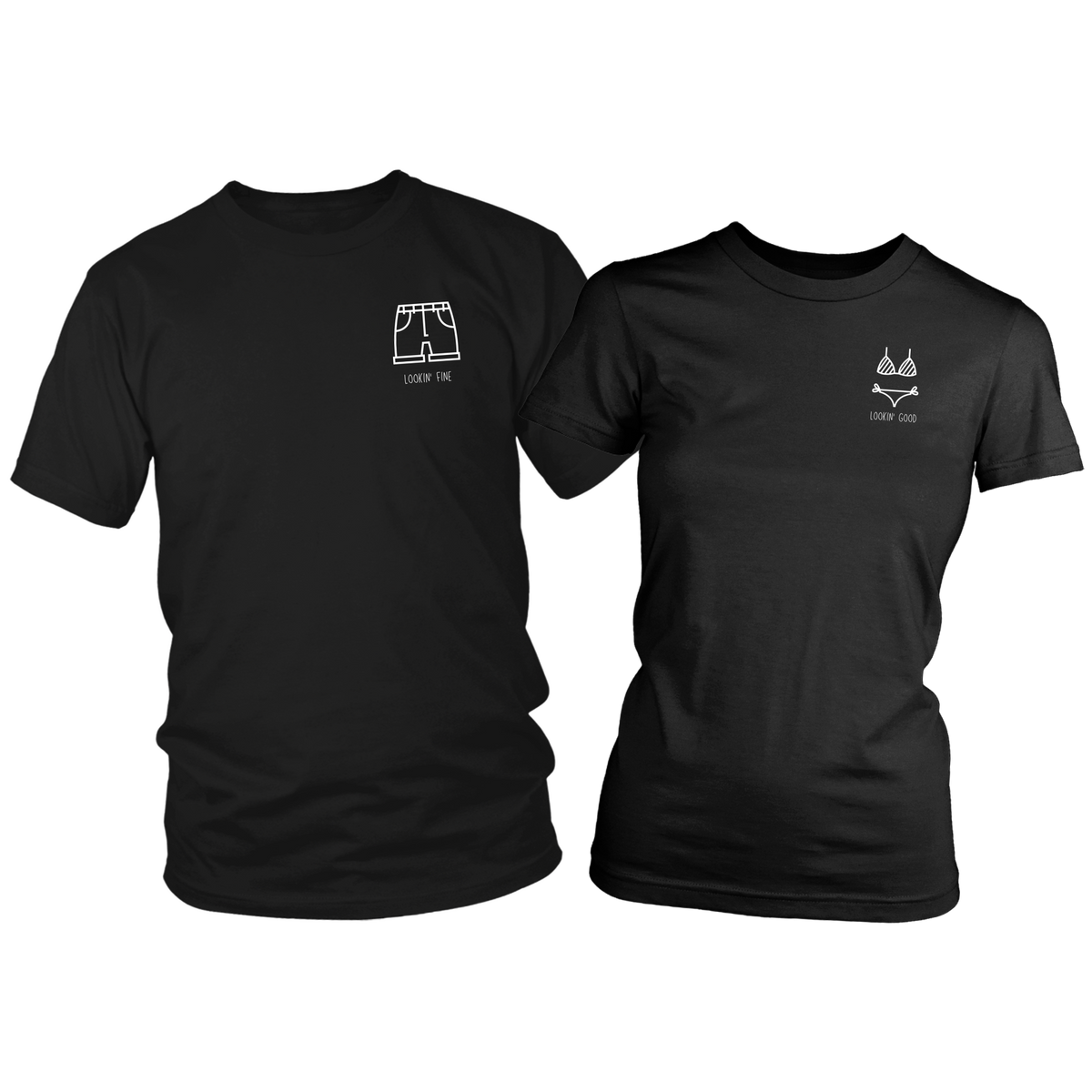 Lookin' Good Lookin' Fine Vacation Matching Couple Shirt Set