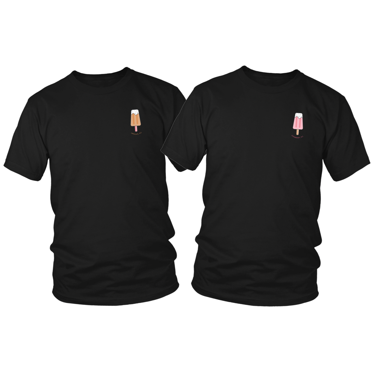 Strawberry Chocolate Ice Cream Popsicle Plz Matching Shirts
