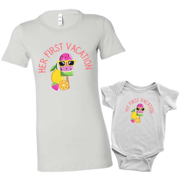 My Daughter's First Vacation Cute Mom & Me Matching Set