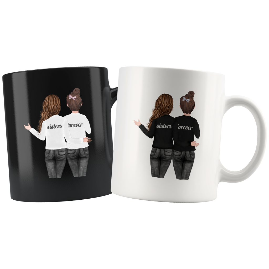Sisters Forever Watercolor Mug Set