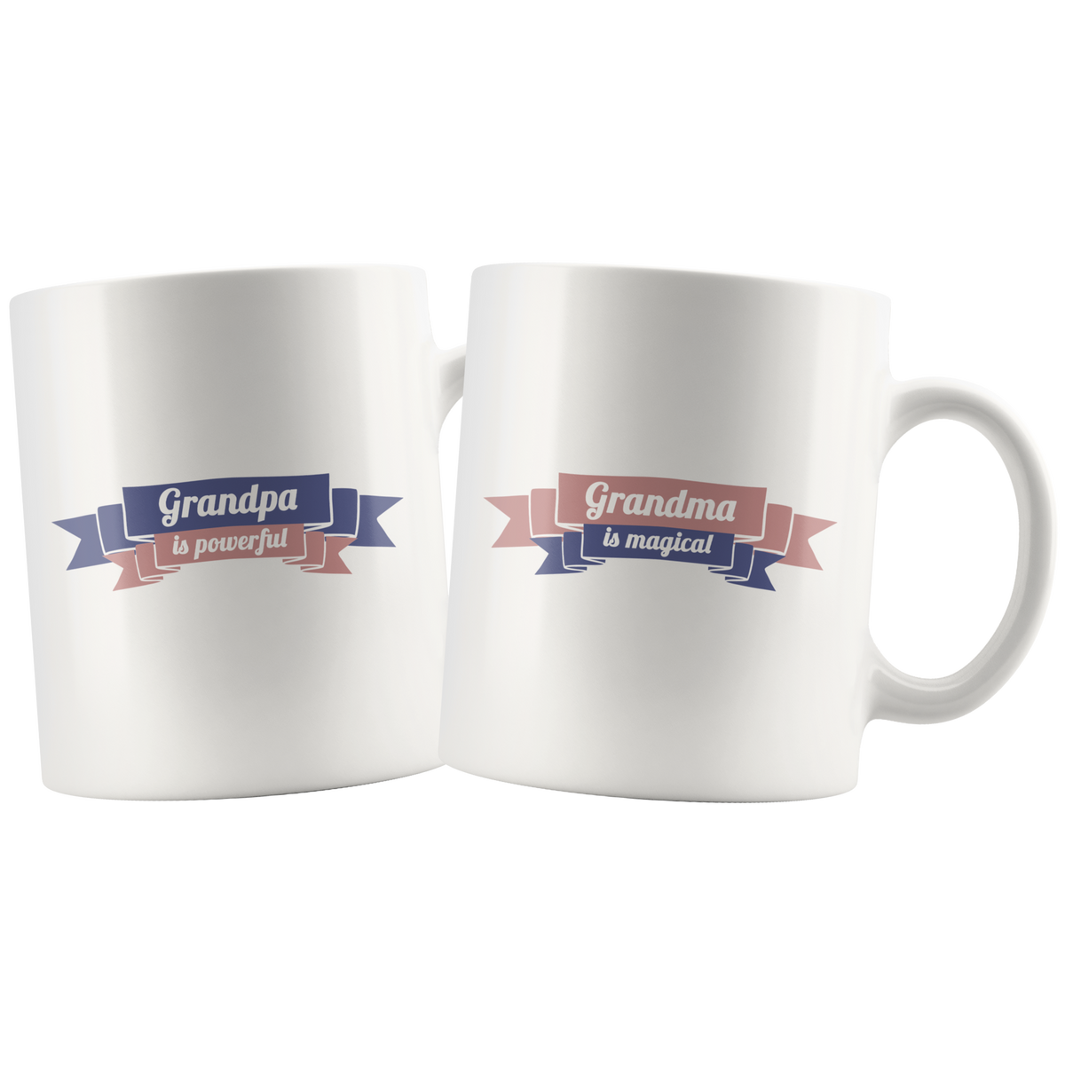 Powerful Grandpa Powerful Grandma Mug Set Main image