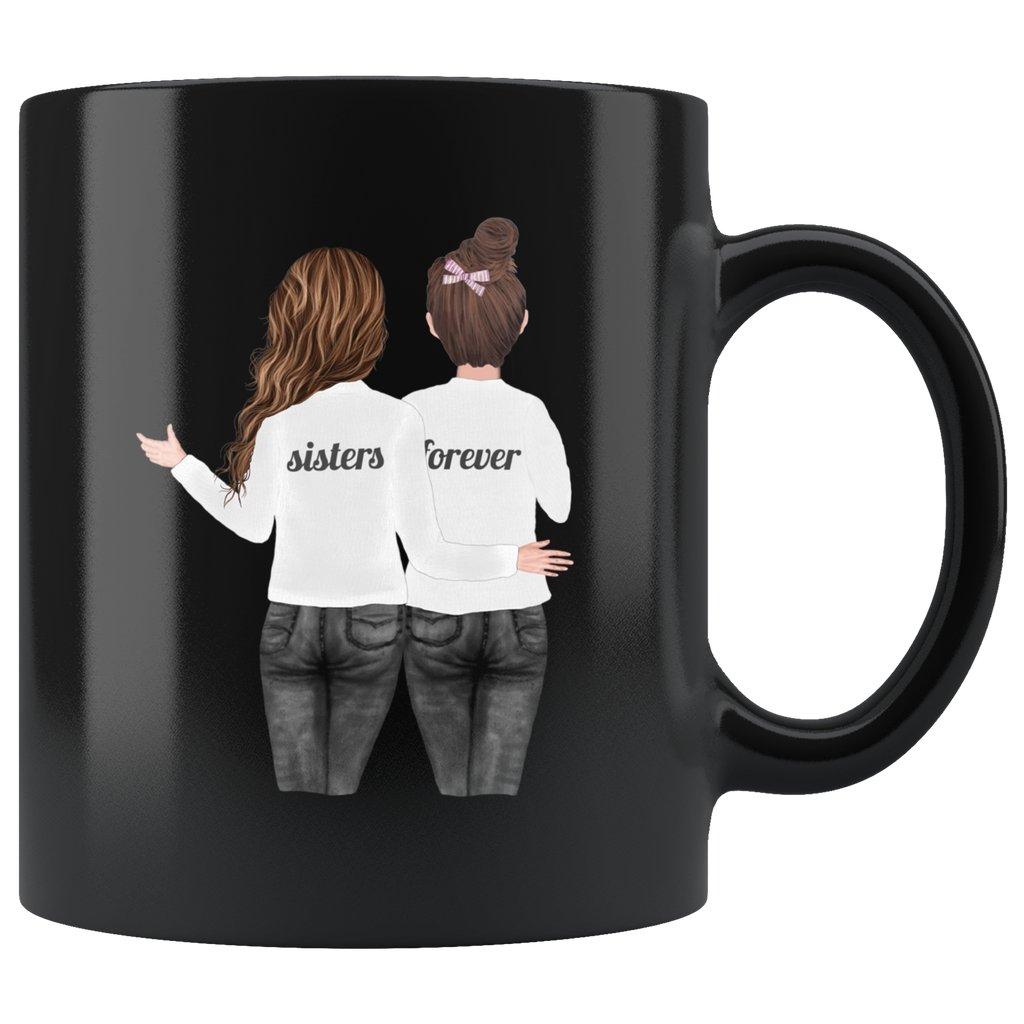 Sisters Forever Watercolor Mug Set
