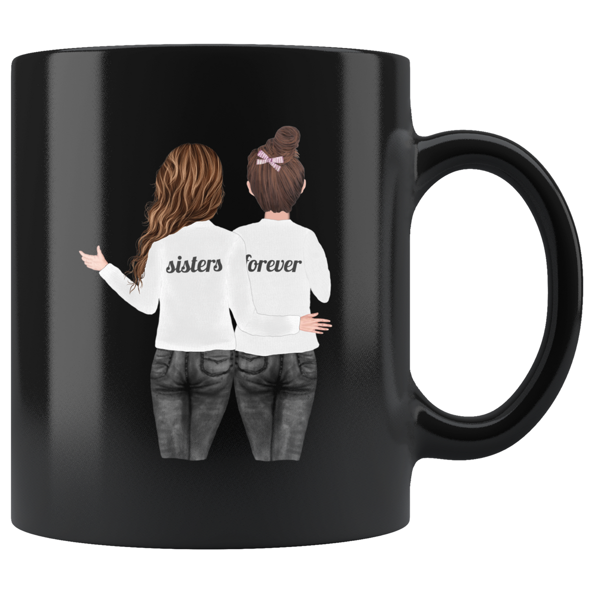 Sisters Forever Watercolor Mug Set
