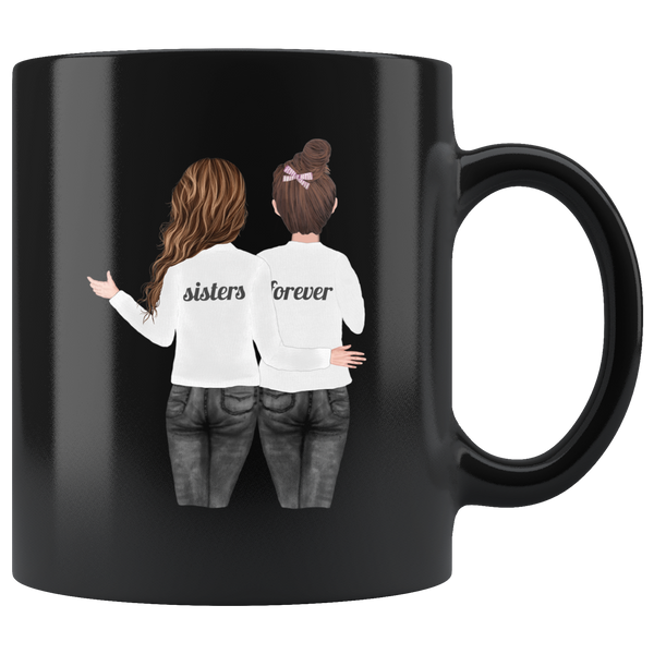Sisters Forever Watercolor Mug Set