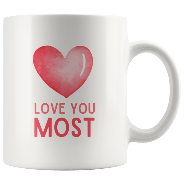 Love You Most, Love You More Heart Mug Set