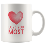 Load image into Gallery viewer, Love You Most, Love You More Heart Mug Set