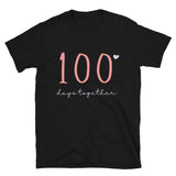 Load image into Gallery viewer, 100 Days Together Pink Couples Unisex T-Shirt