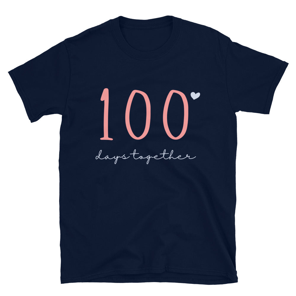 100 Days Together Pink Couples Unisex T-Shirt