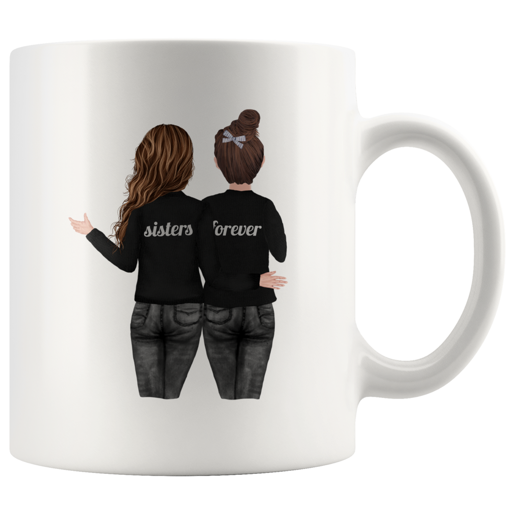 Sisters Forever Watercolor Mug Set