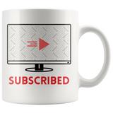 Load image into Gallery viewer, Subscribed YouTube Vlogger, Gamer, Streamer Personalized Mug