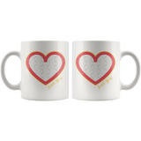 Load image into Gallery viewer, Love You Heart Frame Personalized Mug
