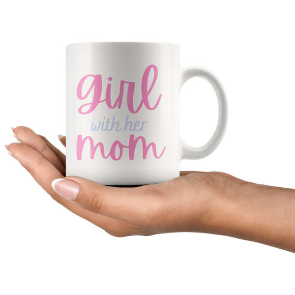Mommy & Me Cursive Ribbon 11oz+15oz Mug Set
