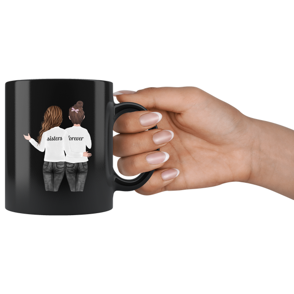 Sisters Forever Watercolor Mug Set