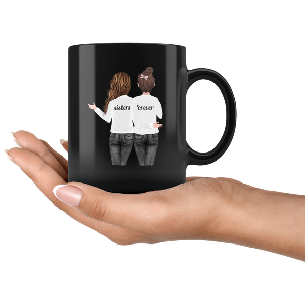 Sisters Forever Watercolor Mug Set